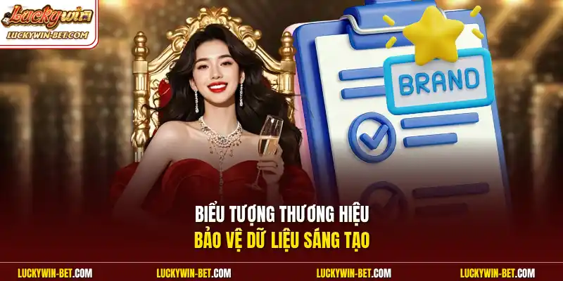 Biểu tượng thương hiệu bảo vệ dữ liệu sáng tạo